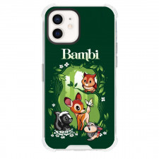 Bambi Phone Case For iPhone Samsung Galaxy Pixel OnePlus Vivo Xiaomi Asus Sony Motorola Nokia - Bambi And Friends Cartoon Art On Green Background