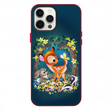 Bambi Phone Case For iPhone Samsung Galaxy Pixel OnePlus Vivo Xiaomi Asus Sony Motorola Nokia - Bambi Thumper And Flower Art On Dark Blue Background
