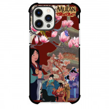 Disney Mulan Phone Case For iPhone Samsung Galaxy Pixel OnePlus Vivo Xiaomi Asus Sony Motorola Nokia - Mulan Characters Collage On Red Background