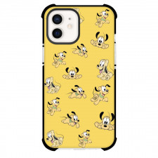 Pluto Phone Case For iPhone Samsung Galaxy Pixel OnePlus Vivo Xiaomi Asus Sony Motorola Nokia - Pluto Playing Pose Yellow Bcakground Pattern Art