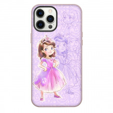 Sofia The First Princess Sofia Phone Case For iPhone Samsung Galaxy Pixel OnePlus Vivo Xiaomi Asus Sony Motorola Nokia - Princess Sofia Smiling Cartoon Art Portrait On Pink Background