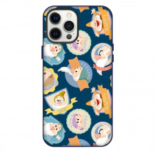 Snow White Case For iPhone Samsung Galaxy Pixel OnePlus Vivo Xiaomi Asus Sony Motorola Nokia - 7 Dwarfs Pattern In Blue Background