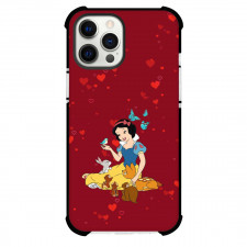 Snow White Case For iPhone Samsung Galaxy Pixel OnePlus Vivo Xiaomi Asus Sony Motorola Nokia - Talking to Animals Portrait In Heart Background