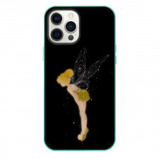 Tinker Bell Phone Case For iPhone Samsung Galaxy Pixel OnePlus Vivo Xiaomi Asus Sony Motorola Nokia - Tinker Bell Disney Fairy Floating On Black Background