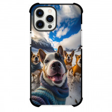 Dog Phone Case For iPhone Samsung Galaxy Pixel OnePlus Vivo Xiaomi Asus Sony Motorola Nokia - Dogs Friends Taking Selfie During A WinterTrip