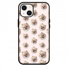 Pomeranian Dog Phone Case For iPhone Samsung Galaxy Pixel OnePlus Vivo Xiaomi Asus Sony Motorola Nokia - Pomeranian Dog Pattern Art On Pink Background