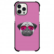 Pug Dog Phone Case For iPhone Samsung Galaxy Pixel OnePlus Vivo Xiaomi Asus Sony Motorola Nokia - Pug Dog Wearing Sunglasses On Pink Background