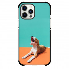 Dog Phone Case For iPhone Samsung Galaxy Pixel OnePlus Vivo Xiaomi Asus Sony Motorola Nokia - Dog Sitting on Colorful Background