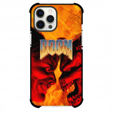 Doom Phone Case For iPhone Samsung Galaxy Pixel OnePlus Vivo Xiaomi Asus Sony Motorola Nokia - Face To Face Flame Battle Poster