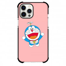 Doraemon Phone Case For iPhone Samsung Galaxy Pixel OnePlus Vivo Xiaomi Asus Sony Motorola Nokia - Doraemon Flying Pink Background