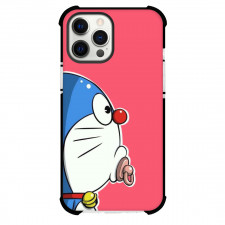 Doraemon Phone Case For iPhone Samsung Galaxy Pixel OnePlus Vivo Xiaomi Asus Sony Motorola Nokia - Doraemon Side Portrait Red Background