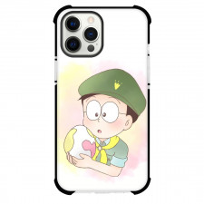 Doraemon Nobita Phone Case For iPhone Samsung Galaxy Pixel OnePlus Vivo Xiaomi Asus Sony Motorola Nokia - Nobita Holding Egg Watercolor Background