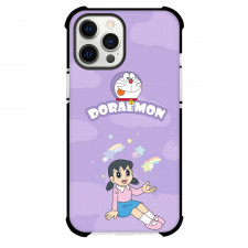 Doraemon Shizuka Phone Case For iPhone Samsung Galaxy Pixel OnePlus Vivo Xiaomi Asus Sony Motorola Nokia - Shizuka Sitting Purple Background