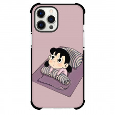 Doraemon Shizuka Phone Case For iPhone Samsung Galaxy Pixel OnePlus Vivo Xiaomi Asus Sony Motorola Nokia - Shizuka Woke Up Brown Background