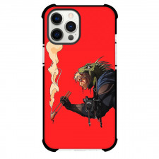 Dorohedoro Kaiman Phone Case For iPhone Samsung Galaxy Pixel OnePlus Vivo Xiaomi Asus Sony Motorola Nokia - Kaiman Dragon Face Hold Stick on Red Background