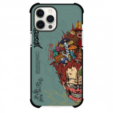 Dorohedoro Phone Case For iPhone Samsung Galaxy Pixel OnePlus Vivo Xiaomi Asus Sony Motorola Nokia - Dorohedoro Scary Face with Characters on Head with Green Background
