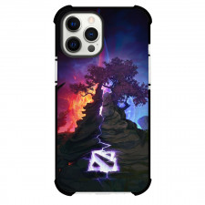 Dota 2 Collage Phone Case For iPhone Samsung Galaxy Pixel OnePlus Vivo Xiaomi Asus Sony Motorola Nokia - Shadow Logo with Knight Background
