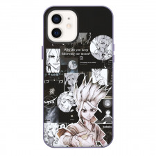 Dr. Stone Phone Case For iPhone Samsung Galaxy Pixel OnePlus Vivo Xiaomi Asus Sony Motorola Nokia - Dr. Stone Dark Background Collage Poster