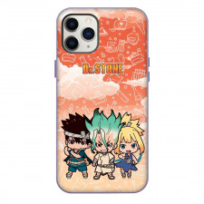 Dr. Stone Phone Case For iPhone Samsung Galaxy Pixel OnePlus Vivo Xiaomi Asus Sony Motorola Nokia - Dr. Stone Senku Kohaku And Chrome Chibi Art Poster