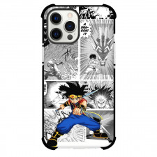 Dragon Quest Dai Case For iPhone Samsung Galaxy Pixel OnePlus Vivo Xiaomi Asus Sony Motorola Nokia - Dai Fight Pose Grey Comic Background