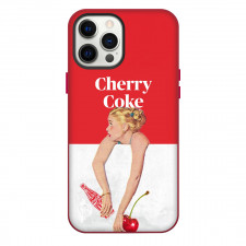 Cherry Coke Phone Case For iPhone Samsung Galaxy Pixel OnePlus Vivo Xiaomi Asus Sony Motorola Nokia - Cherry Coke Vintage Promotional Poster Red White Background