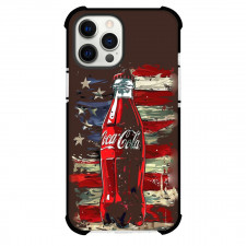 Coca-Cola For iPhone Samsung Galaxy Pixel OnePlus Vivo Xiaomi Asus Sony Motorola Nokia - Coca-Cola Bottle American Flag Background
