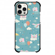 Dumbo Phone Case For iPhone Samsung Galaxy Pixel OnePlus Vivo Xiaomi Asus Sony Motorola Nokia - Dumbo Pink Ears Elephant with Cloud Blue Background