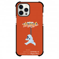 Neon Genesis Evangelion Magma Diver Phone Case For iPhone Samsung Galaxy Pixel OnePlus Vivo Xiaomi Asus Sony Motorola Nokia - Magma Diver Minimalist On Orange Background