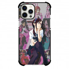 Neon Genesis Evangelion Mari Makinami Phone Case For iPhone Samsung Galaxy Pixel OnePlus Vivo Xiaomi Asus Sony Motorola Nokia - Mari Makinami Sitting Illustration Art On Collage Background
