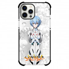 Neon Genesis Evangelion Rei Ayanami Phone Case For iPhone Samsung Galaxy Pixel OnePlus Vivo Xiaomi Asus Sony Motorola Nokia - Rei Ayanami Portrait On Comic Background