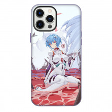 Neon Genesis Evangelion Rei Ayanami Phone Case For iPhone Samsung Galaxy Pixel OnePlus Vivo Xiaomi Asus Sony Motorola Nokia - Rei Ayanami Sitting 3D Art Poster