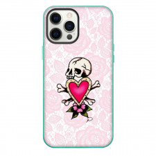 Ed Hardy Phone Case For iPhone Samsung Galaxy Pixel OnePlus Vivo Xiaomi Asus Sony Motorola Nokia - Ed Hardy Pink Heart Skull Tattoo Poster
