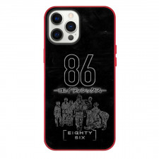 86 Eighty Six Phone Case For iPhone Samsung Galaxy Pixel OnePlus Vivo Xiaomi Asus Sony Motorola Nokia - 86 Eighty Six Characters Silhouette Art On Black Background