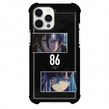 86 Eighty Six Phone Case For iPhone Samsung Galaxy Pixel OnePlus Vivo Xiaomi Asus Sony Motorola Nokia - 86 Eighty Six Shinei And Vladilena Anime Art Portrait On Black Background