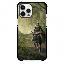 Elder Ring Shadow Of The Erdtree Phone Case For iPhone and Samsung Galaxy Devices - Player Riding Horse Illustration