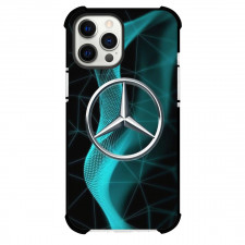 F1 Formula One Mercedes Benz Phone Case For iPhone Samsung Galaxy Pixel OnePlus Vivo Xiaomi Asus Sony Motorola Nokia - Mercedes Benz Logo On Cyan Graphic Art