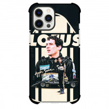F1 Formula One Ayrton Senna Phone Case For iPhone Samsung Galaxy Pixel OnePlus Vivo Xiaomi Asus Sony Motorola Nokia - Ayrton Senna Standing Infront of LOTUS Poster