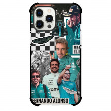 F1 Formula One Fernando Alonso Case For iPhone Samsung Galaxy Pixel OnePlus Vivo Xiaomi Asus Sony Motorola Nokia - Aesthetic Collage Art