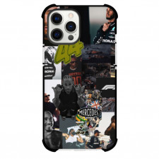 F1 Formula One Lewis Hamilton Case For iPhone Samsung Galaxy Pixel OnePlus Vivo Xiaomi Asus Sony Motorola Nokia - Black Outfit Collage Art