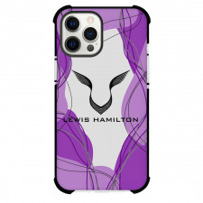 F1 Formula One Lewis Hamilton Phone Case For iPhone Samsung Galaxy Pixel OnePlus Vivo Xiaomi Asus Sony Motorola Nokia - Lewis Hamilton Logo On Gray Purple Aesthetic Background