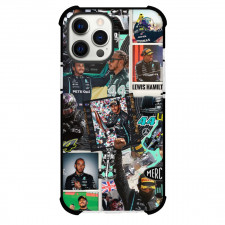 F1 Formula One Lewis Hamilton Case For iPhone Samsung Galaxy Pixel OnePlus Vivo Xiaomi Asus Sony Motorola Nokia - Retro Film Collage Art