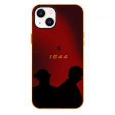 F1 Formula One Lewis Hamilton Phone Case For iPhone Samsung Galaxy Pixel OnePlus Vivo Xiaomi Asus Sony Motorola Nokia - Lewis Hamilton Silhouette With Ferrari Logo On Red Background