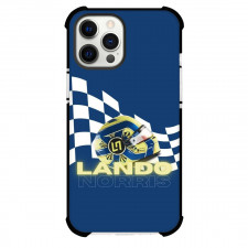 F1 Formula One Lando Norris Case For iPhone Samsung Galaxy Pixel OnePlus Vivo Xiaomi Asus Sony Motorola Nokia - Helmet Blue Checkerboard Background