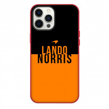 F1 Formula One Lando Norris Phone Case For iPhone Samsung Galaxy Pixel OnePlus Vivo Xiaomi Asus Sony Motorola Nokia - Lando Norris Logo On Orange Black Background