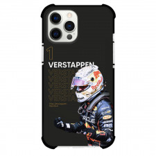 F1 Formula One Max Verstappen Phone Case For iPhone Samsung Galaxy Pixel OnePlus Vivo Xiaomi Asus Sony Motorola Nokia - Max Verstappen Position 1 Celebration On Black Background