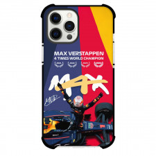 F1 Formula One Max Verstappen Phone Case For iPhone Samsung Galaxy Pixel OnePlus Vivo Xiaomi Asus Sony Motorola Nokia - Max Verstappen 4 Times World Champion Poster