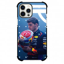 F1 Formula One Max Verstappen Case For iPhone Samsung Galaxy Pixel OnePlus Vivo Xiaomi Asus Sony Motorola Nokia - Holding a Helmet Portrait