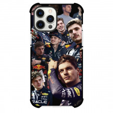 F1 Formula One Max Verstappen Case For iPhone Samsung Galaxy Pixel OnePlus Vivo Xiaomi Asus Sony Motorola Nokia - Race Fit Collage Black Background