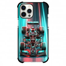 F1 Formula One Team Mercedes Benz Case For iPhone Samsung Galaxy Pixel OnePlus Vivo Xiaomi Asus Sony Motorola Nokia - Blurry Car Lights Background