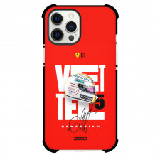 F1 Formula One Sebastian Vettel Phone Case For iPhone Samsung Galaxy Pixel OnePlus Vivo Xiaomi Asus Sony Motorola Nokia - Sebastian Vettel Mission Winnow Helmet On Red Background